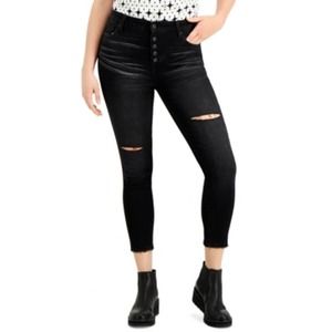 Celebrity Pink Juniors' High-Rise Cropped Skinny Jeans
